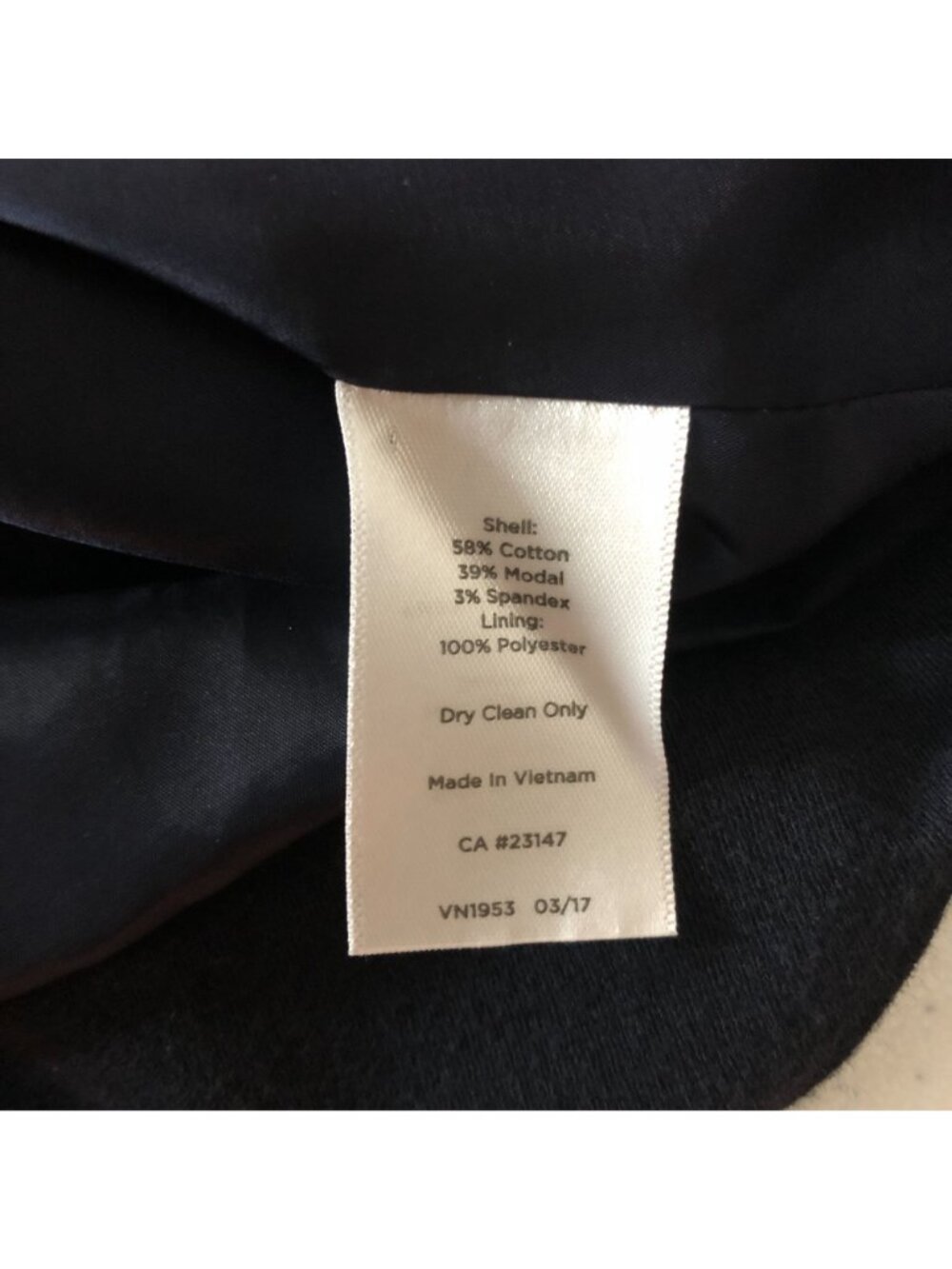 Talbots Womens Blazer Jacket Button Front Scalloped Hem Collar Navy Blue 12 - Picture 4 of 4